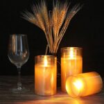 Gray Glass Battery Operated Flameless Led Candles with Timer for Home Decoration 29