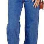 Jeans High Waisted Straight Leg Stretchy Jeans Trendy Welt Pockets for Women 03