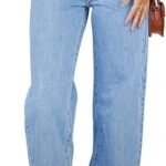 Jeans High Waisted Straight Leg Stretchy Jeans Trendy Welt Pockets for Women 05