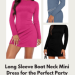 Long Sleeve Boat Neck Mini Dress for the Perfect Party Look 00