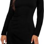 Long Sleeve Boat Neck Mini Dress for the Perfect Party Look 02