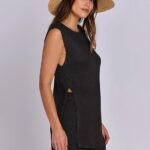 Outfits Sleeveless Knit Sweater Top Shorts Soft Lounge Sets Travel Beach 2024 Clothes Ideas 01