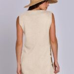 Outfits Sleeveless Knit Sweater Top Shorts Soft Lounge Sets Travel Beach 2024 Clothes Ideas 09