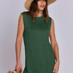 Outfits Sleeveless Knit Sweater Top Shorts Soft Lounge Sets Travel Beach 2024 Clothes Ideas 18