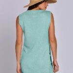 Outfits Sleeveless Knit Sweater Top Shorts Soft Lounge Sets Travel Beach 2024 Clothes Ideas 19