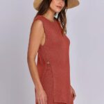 Outfits Sleeveless Knit Sweater Top Shorts Soft Lounge Sets Travel Beach 2024 Clothes Ideas 22