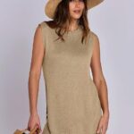 Outfits Sleeveless Knit Sweater Top Shorts Soft Lounge Sets Travel Beach 2024 Clothes Ideas 23