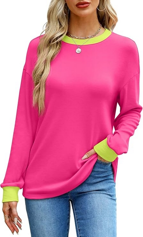 Tunic Tops Long Sleeve Striped Shirts Crewneck for Women Ideas 03