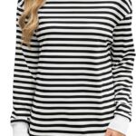 Tunic Tops Long Sleeve Striped Shirts Crewneck for Women Ideas 04
