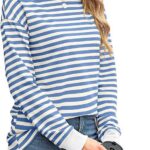 Tunic Tops Long Sleeve Striped Shirts Crewneck for Women Ideas 11