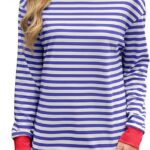 Tunic Tops Long Sleeve Striped Shirts Crewneck for Women Ideas 13