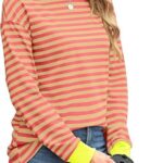 Tunic Tops Long Sleeve Striped Shirts Crewneck for Women Ideas 14