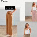 Wide Leg Dress Pants Women High Waisted Dressy Trousers for Women 00