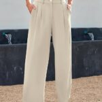 Wide Leg Dress Pants Womens High Waisted Dressy Trousers for Women 21