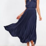 Women Sleeveless Cutout Halter Neck Satin Formal Asymmetric Party Cocktail Elegant Wedding Guest Evenin 10