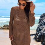 Women Swimwear 2024 Mesh Knit Beach Dress Vacation Outfit Ideas 29