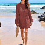 Women Swimwear 2024 Mesh Knit Beach Dress Vacation Outfit Ideas 30