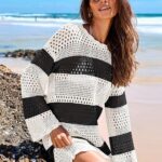 Women Swimwear 2024 Mesh Knit Beach Dress Vacation Outfit Ideas 35