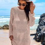 Women Swimwear 2024 Mesh Knit Beach Dress Vacation Outfit Ideas 36