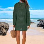 Women Swimwear 2024 Mesh Knit Beach Dress Vacation Outfit Ideas 37