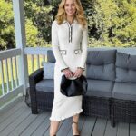 Fall Winter Sweater Dress 2024 Formal Business Long Sleeve Button Ribbed Trendy Knit Bodycon Midi Dresses 12