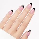 French Tip Press on Nails Flesh Colored Long Coffin 4 in 1 File Fake Nails for Salon DIY 08