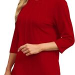 Length Sleeve Women Tops Round Neck Casual Tunic Tops 2024 06