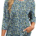 Length Sleeve Women Tops Round Neck Casual Tunic Tops 2024 17