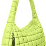 Lightweight Quilted Carryall GYM Tote Bag Puffer Crossbody Bag Soft Puffy Boho Handbags Big Capacity Purse 01