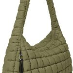 Lightweight Quilted Carryall GYM Tote Bag Puffer Crossbody Bag Soft Puffy Boho Handbags Big Capacity Purse 02