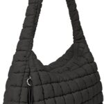 Lightweight Quilted Carryall GYM Tote Bag Puffer Crossbody Bag Soft Puffy Boho Handbags Big Capacity Purse 04