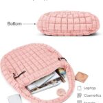 Lightweight Quilted Carryall GYM Tote Bag Puffer Crossbody Bag Soft Puffy Boho Handbags Big Capacity Purse 06