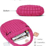 Lightweight Quilted Carryall GYM Tote Bag Puffer Crossbody Bag Soft Puffy Boho Handbags Big Capacity Purse 08