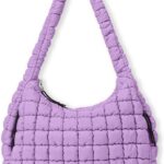 Lightweight Quilted Carryall GYM Tote Bag Puffer Crossbody Bag Soft Puffy Boho Handbags Big Capacity Purse 09
