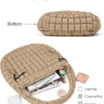 Lightweight Quilted Carryall GYM Tote Bag Puffer Crossbody Bag Soft Puffy Boho Handbags Big Capacity Purse 10