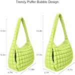 Lightweight Quilted Carryall GYM Tote Bag Puffer Crossbody Bag Soft Puffy Boho Handbags Big Capacity Purse 11