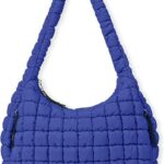 Lightweight Quilted Carryall GYM Tote Bag Puffer Crossbody Bag Soft Puffy Boho Handbags Big Capacity Purse 13