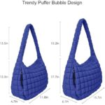 Lightweight Quilted Carryall GYM Tote Bag Puffer Crossbody Bag Soft Puffy Boho Handbags Big Capacity Purse 17