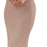 Long Sleeve Bodycon Sweater Dress Fall Crew Neck Ribbed Knit Maxi Dresses for Women 01