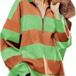 Oversized Womens Sweaters Fall 2024 Half Zipper Turtleneck Sweater Long Sleeve 21