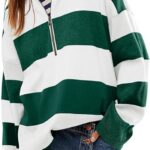 Oversized Womens Sweaters Fall 2024 Half Zipper Turtleneck Sweater Long Sleeve 22