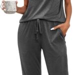 Pajama Sets Long Sleeve Lounge Sets Pjs Sleepwear with Pockets for Women Ideas 01