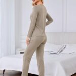 Pajama Sets Long Sleeve Lounge Sets Pjs Sleepwear with Pockets for Women Ideas 09