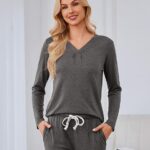 Pajama Sets Long Sleeve Lounge Sets Pjs Sleepwear with Pockets for Women Ideas 12