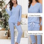 Pajama Sets Long Sleeve Lounge Sets Pjs Sleepwear with Pockets for Women Ideas 15