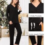 Pajama Sets Long Sleeve Lounge Sets Pjs Sleepwear with Pockets for Women Ideas 16