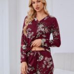 Pajama Sets Long Sleeve Lounge Sets Pjs Sleepwear with Pockets for Women Ideas 17