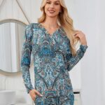 Pajama Sets Long Sleeve Lounge Sets Pjs Sleepwear with Pockets for Women Ideas 18