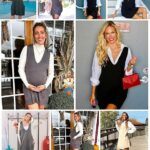 Sweater Vest Oversized V Neck Sleeveless Knit Pullover Ribbed Vest Dress with Pockets 18