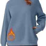 Sweatshirt with Thumbholes Pockets 2024 Fall Outfits 15